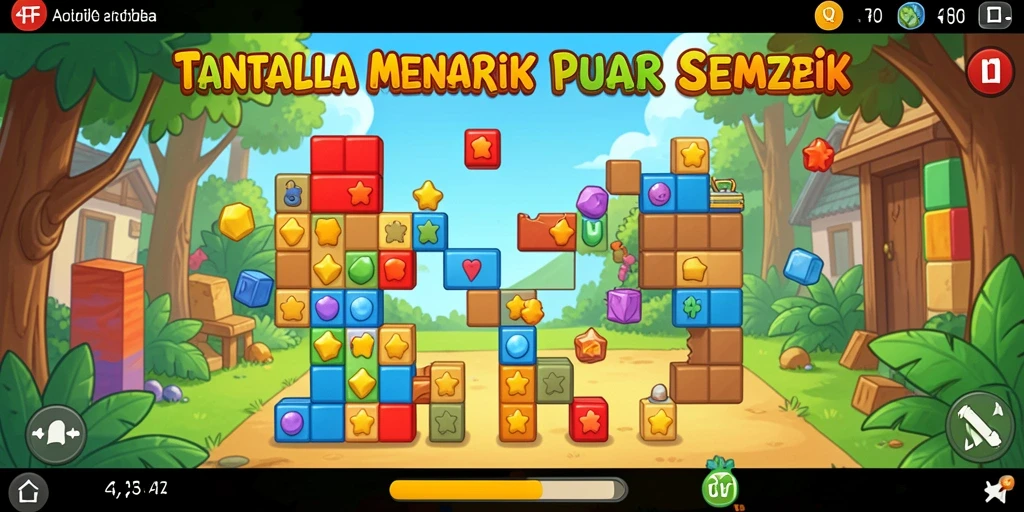 Screenshot gameplay 47F menampilkan tantangan puzzle yang menarik.