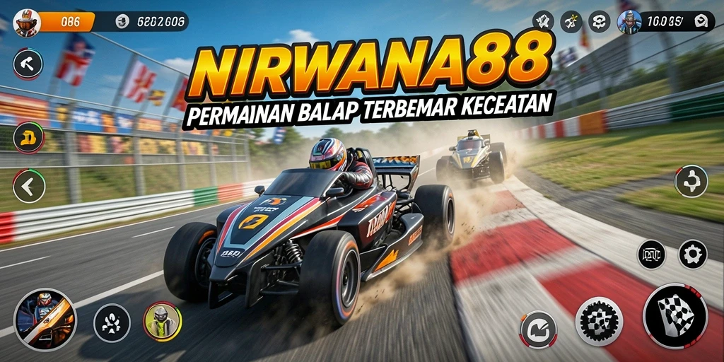 Tangkapan layar gameplay balap yang menegangkan di NIRWANA88.