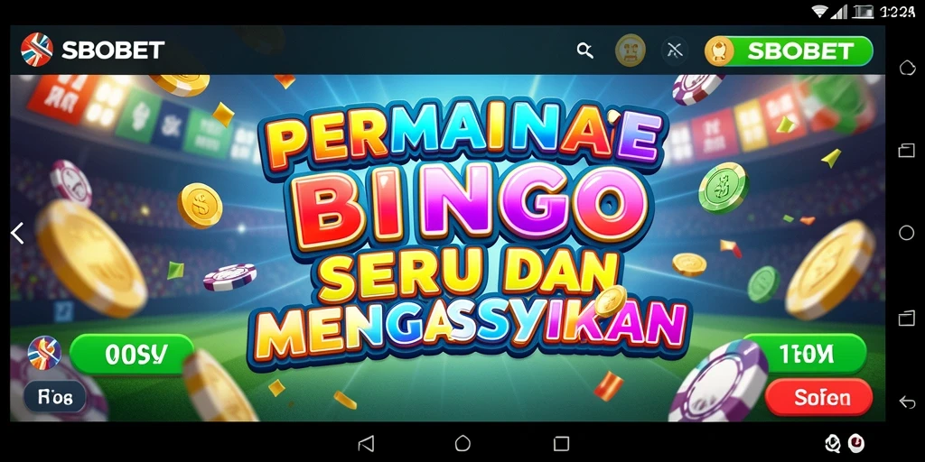 Screenshot SBOBET menampilkan gameplay Bingo yang penuh warna dan menarik.